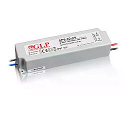 Alimentation LED DC24V 60W 2,5A Étanche IP67 GLP