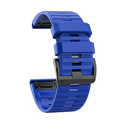 Bracelet de montre de remplacememnt en silicone 22mm Pour Garmin Fenix6 Fenix5 Universel Bleu Fronce