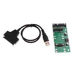 Adaptateur Usb Vers Msata, Msata Vers Sata 2.5 " Câble Avec Câble SATA à USB 2.0