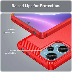 Avis Htdmobiles Coque pour Xiaomi Poco F5 5G / Redmi Note 12 Turbo - housse etui silicone gel carbone + verre trempe - ROUGE