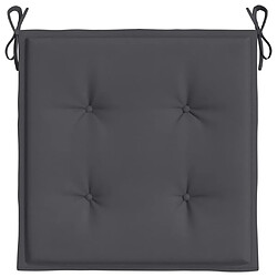 Acheter vidaXL Coussins de chaise de jardin lot de 4 anthracite 50x50x3 cm