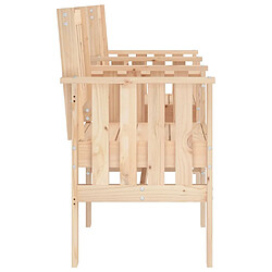 Avis vidaXL Banc de jardin avec table 2 places bois de pin massif