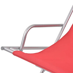 Acheter vidaXL Chaises inclinables de terrasse lot de 2 Acier Rouge