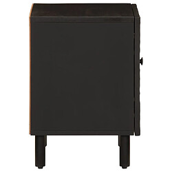 Avis vidaXL Table de chevet noir 40x33x46 cm bois de manguier solide