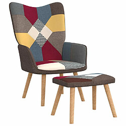 Maison Chic Chaise de relaxation | Fauteuil relax avec repose-pied Patchwork Tissu -GKD63307