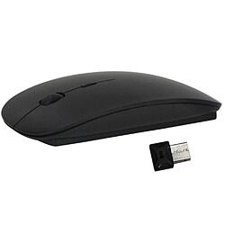 Wewoo Souris sans fil noir Optique Laser Ultra-mince Sans 2.4GHz avec Mini Récepteur USB, Plug and Play