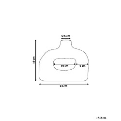Avis Beliani Vase à fleurs MOONEYE Céramique 19 cm Blanc cassé