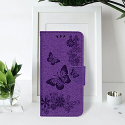 Avis Avizar Étui Motif papillon-fleur Samsung Galaxy A33 Portefeuille Support Vidéo Violet