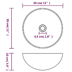 vidaXL Lavabo de salle de bain Céramique Marron Rond pas cher