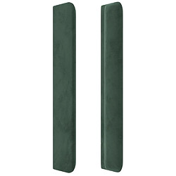 Acheter Maison Chic Tête de lit moderne avec oreilles pour chambre - Décoration de lit Vert foncé 183x16x118/128 cm Velours -MN33953