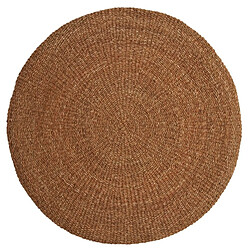 Aubry Gaspard Tapis rond en jonc de mer naturel Siz Diamètre 180cm.