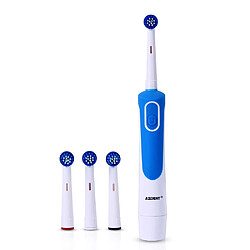 Universal Brosse à dents Brosse à dents rotative Nettoyage profond Non rechargeable 7 têtes de dents de remplacement(Bleu) pas cher