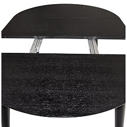 Acheter Alterego Table à dîner ronde extensible 'ORTENSIA' en bois noir - 120-220x120 cm