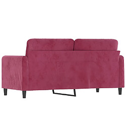 Acheter vidaXL Canapé à 2 places Rouge bordeaux 140 cm Velours