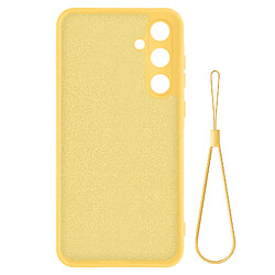 Avizar Coque pour Samsung Galaxy A55 Semi-rigide Mat Anti-traces Dragonne Jaune