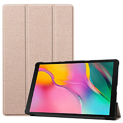 Wewoo Housse Coque Étui en cuir PU à rabat horizontal Custer Texture pour Galaxy Tab A 10.1 2019 T515 / T510avec support rabattable et fonction veille / réveil or