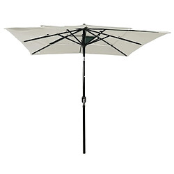 Maison Chic Parasol Jardin | Parasol à 3 niveaux avec mat en aluminium Sable 2,5x2,5 m - GKD12364