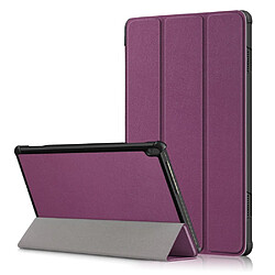 Etui en PU avec support tri-pliure violet pour votre Lenovo Tab M10 TB-X605F/TB-X505