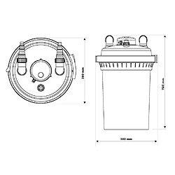 Helloshop26 Filtre de bassin à pression stérilisateur UVC 18 watts jusqu'à 30000l 16_0001959 pas cher