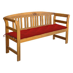 Maison Chic Banc de jardin | Banquette de jardin | Chaise Relax avec coussin 157 cm Bois d'acacia massif -MN50209