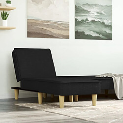 Maison Chic Chaise longue Jardin| Bain de soleil Relax | Transat noir tissu -GKD19745