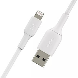 Belkin Câble de Charge Rapide et Synchronisation de donnée USB-A vers Lightning MFI 2M Blanc pas cher