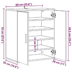 vidaXL Armoire à chaussures chêne artisanal bois d'ingénierie pas cher