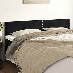 vidaXL Têtes de lit 2 pcs Noir 100x5x78/88 cm Velours