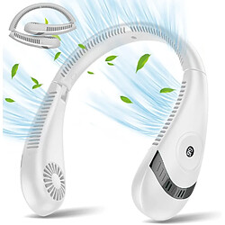 Avis Ventilateur De Cou Pliable, Ventilateur De Cou Portable Ventilateur Sans Lame Rechargeable à 3 Vitesses, Alimenté Par USB-Blanc