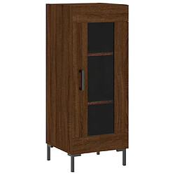 Maison Chic Buffet,Meuble de Rangement,commode pour salon,Cuisine Chêne marron 34,5x34x90 cm Bois d'ingénierie -MN60295