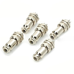 Wewoo 5 pcs bricolage 16mm 5 broches GX16 Aviation Plug Socket Connecteur