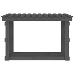 Acheter vidaXL Support pour bois de chauffage Gris 108x64,5x77 cm Bois de pin