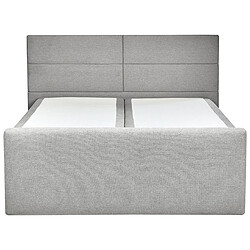 Beliani Lit boxspring en tissu 180 x 200 cm gris clair ARISTOCRAT pas cher