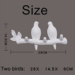 Acheter Creative Birds Mural Art Hanger Cap Holder Stockage Décor À La Maison Cadeau Blanc 2 Oiseau