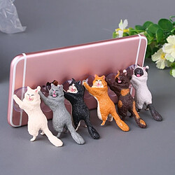 Wewoo Support à smartphone pour chat mignon60 PCS Sucker Design Marron orange