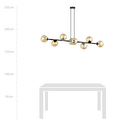 EPIKASA Suspension Rossi, Noir, Acier, 130x100x30 cm pas cher