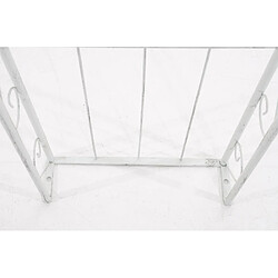 Decoshop26 Arche à rosiers pour jardin revêtue de fer hauteur 260 cm blanc vieilli MDJ10117 pas cher