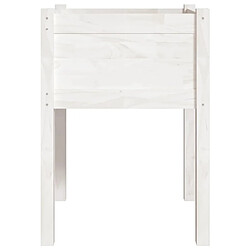 Maison Chic Lot de 2 Jardinières,Bac à fleurs - pot de fleur Blanc 50x50x70 cm Bois de pin massif -GKD16009 pas cher