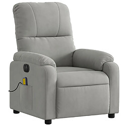 Avis Maison Chic Fauteuil Relax pour salon, Fauteuil inclinable de massage électrique gris clair -GKD20916