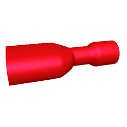 Bizline cosses 6.35 x 0.8 mm femelle isolées rouge - boite de 100