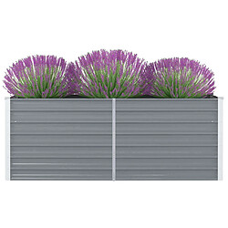 Maison Chic Jardinière,Bac à fleurs - pot de fleur 160 x 80 x 45 cm Acier galvanisé Gris -GKD22079