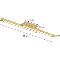 Autres Temps ZMH Plafonnier LED 3000K Lumière de salon 114cm de long 2 flammes pas cher