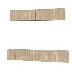 Maison Chic Ensemble de meubles TV 5 pcs | Banc TV Moderne pour salon | Meuble de Rangement - Chêne sonoma Bois d'ingénierie -MN96235