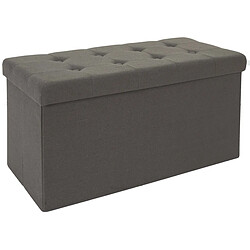 The Home Deco Factory Banc coffre pliable Eleonor gris.