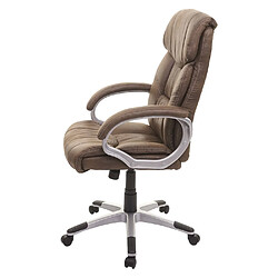 Avis Decoshop26 Fauteuil chaise de bureau sur roulettes avec accoudoirs pivotant tissu aspect daim gris foncé 04_0001807