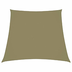 Maison Chic Voile d'ombrage | Voile de parasol | Toile d'ombrage Tissu Oxford trapèze 4/5x4 m Beige -MN31695