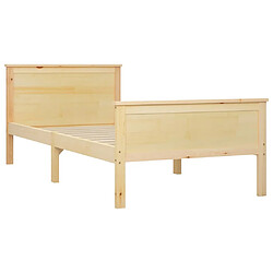 Acheter vidaXL Cadre de lit sans matelas bois de pin massif 90x200 cm