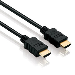 HDSupply HC000-015E Câble HDMI Haute Vitesse avec Ethernet HDMI-A mâle (19 Broches) vers HDMI-A mâle (19 Broches) 2 Fois blindé Contacts plaqués Or, 1,50m, Noir