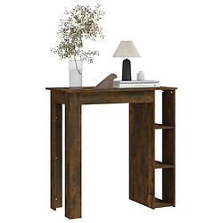 Acheter vidaXL Table de bar avec étagère chêne fumé bois d'ingénierie