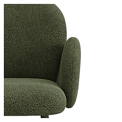 Acheter Moloo ALICE-Chaise en tissu bouclé Vert Army et pieds métal noir (x2)